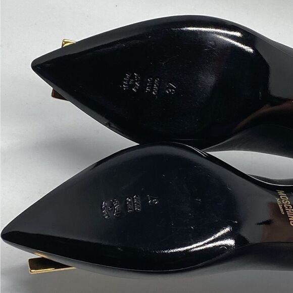 Moschino Logo Leather Pumps size 37 - Picture 14 of 15